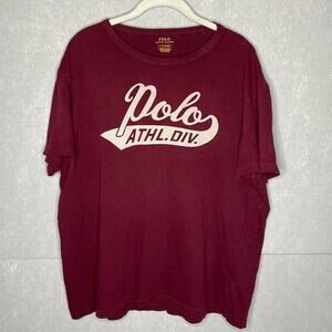 Polo Ralph Lauren T-Shirt Mens/Womens Sz Large in Burgundy Athlete Division